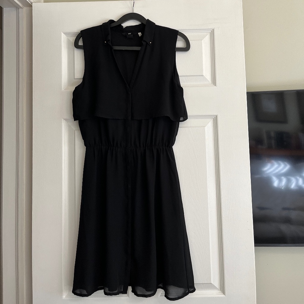 H&M Little Black Dress sleeveless midi dress
